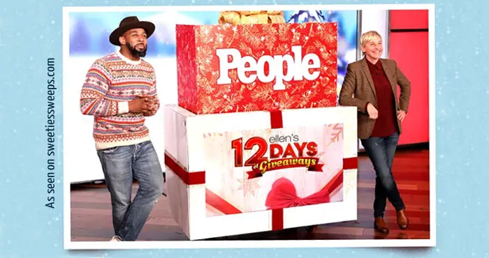 People Magazine is giving you the chance to win two tickets to a taping of Ellen's 12 Days of Giveaways show in Burbank, California. You'll be a part of the studio audience, plus have the opportunity to receive great holiday gifts from Ellen!