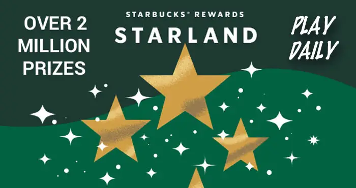 Starbucks Rewards Starland 50th Anniversary Edition Instant Win Game