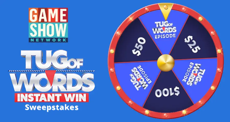 Spin the Giant Game Show Network wheel for a chance to win the Grand Prize drawing for $500. You could also win $25, $50 or $100 gift cards instantly