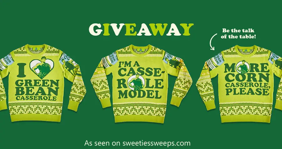 Enter for a chance to be one of 500 winners of a FREE Green Giant Ugly Thanksgiving Sweater.