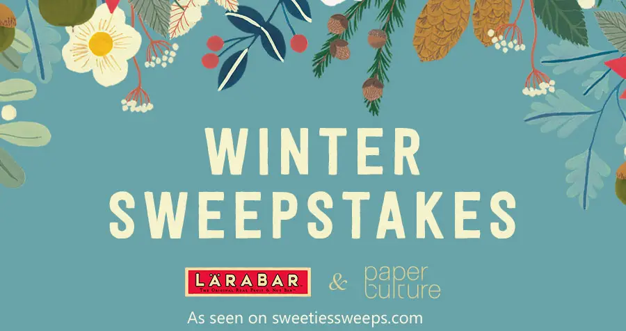 Enter for your chance to win 1 of 40 LÄRABAR  prize packs. LÄRABAR and Paper Culture have teamed up to create a truly unique and reusable holiday countdown calendar. Enjoy curated daily goodies throughout the month of December and beyond. From self-care must-haves to gifting staples that make the holidays even sweeter, there's something for everyone.