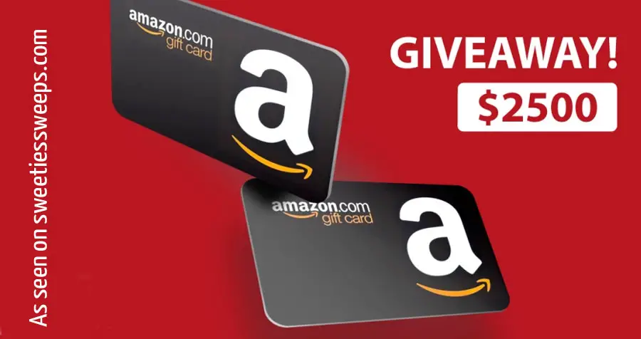 $2,500 Amazon Gift Card Giveaway