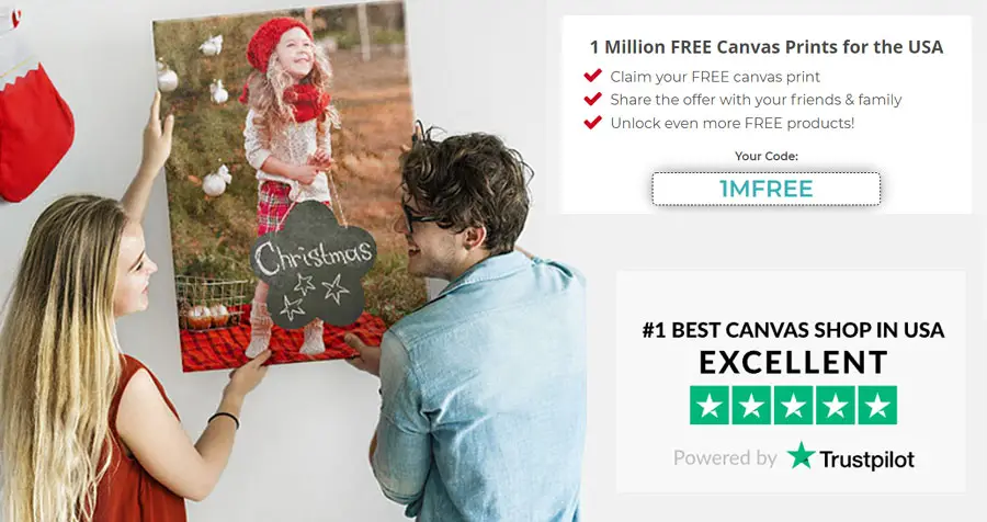 1 Million FREE Canvas Prints from Canvas Discount