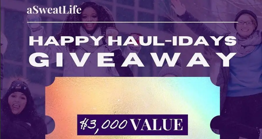 aSweatLife's Happy HAUL-idays giveaway is the biggest giveaway they've done to date, with $3,000 worth of gifts up for grabs. That’s quite a full sleigh (or trunk of your car, depending on how you transport your gifts).