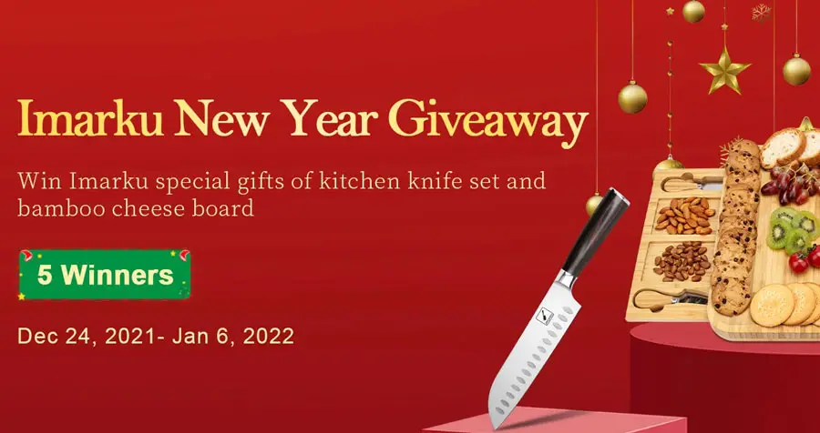 Five Winners! Enter to win #imarku Professional in kitchen knives, cheese boards, Charcuterie boards and more. Knife Better, Cook better; Cook Better, live better!