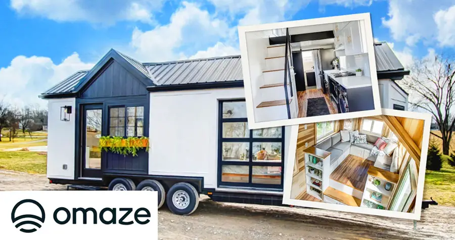 OMAZE is giving you the chance to win a brand new a custom tiny home created by Modern Tiny Living valued up to $130,000. The Grand Prize will also include an additional cash payment of 25% of the ARV, excluding any cash component of the Grand Prize, for Winner to use to pay required US income taxes. 
