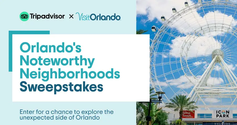 Enter for your chance to win a trip to Orlando, Florida. One of three lucky winners will win a 4-night trip for two to experience the unexpected side of Orlando. From amazing flavors and spectacular scenery to sizzling nightlife and thrilling adventures, you'll be able to experience the best-of-the-best beyond the parks, in Orland's most noteworthy neighborhoods.