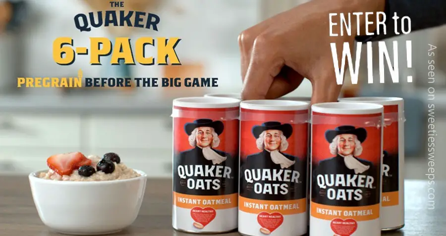 Quaker invites fans to "Pregrain" ahead of the #BigGame with Quaker Oats 6-Pack Sweepstakes. Enter to win limited-edition game day prep pack to help start the morning and fuel up before kickoff #giveaway