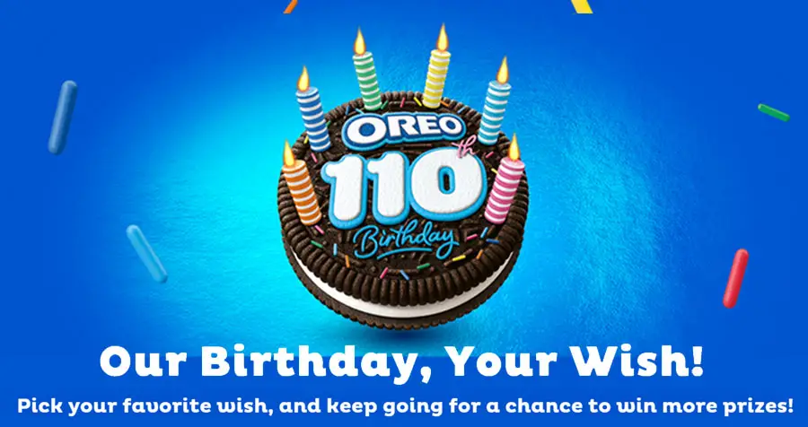 Oreo 110th Birthday Instant Win Game Sweepstakes