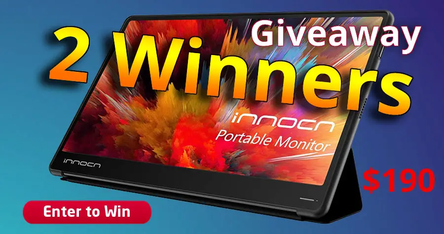 Enter for your chance to win an INNOCN Portable 15.6" Laptop Monitor - Ultra Slim and perfect for travel or for a second monitor for Laptop, MacBook, Phone, PS4, Nintendo Switch, Xbox, and more. #giveaway