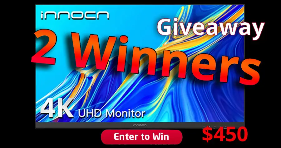 Enter for your chance to win an INNOCN 4K 27" Computer Monitor that focuses on color, provides excellent viewing experience when you're working from home, office duty, design, photo/video editing and gaming. 
