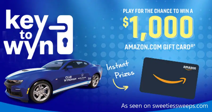 Over 39,000 PRIZES! Find the Key To Wyn Station Hub and tap your phone to add your first key to your collection to play the Key to Wyn Instant Win Game. Each key gives you a chance to instantly win a $3 or $5 Amazon.com Gift Card. 