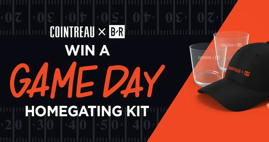 Enter for your chance to win the Ultimate Game Day Homegating Kit from Cointreau and the Bleacher Report. Cointreau and Bleacher Report have come together to supply YOU with the ultimate homegating kit to craft the perfect Margarita for Game Day. No purchase necessary! 