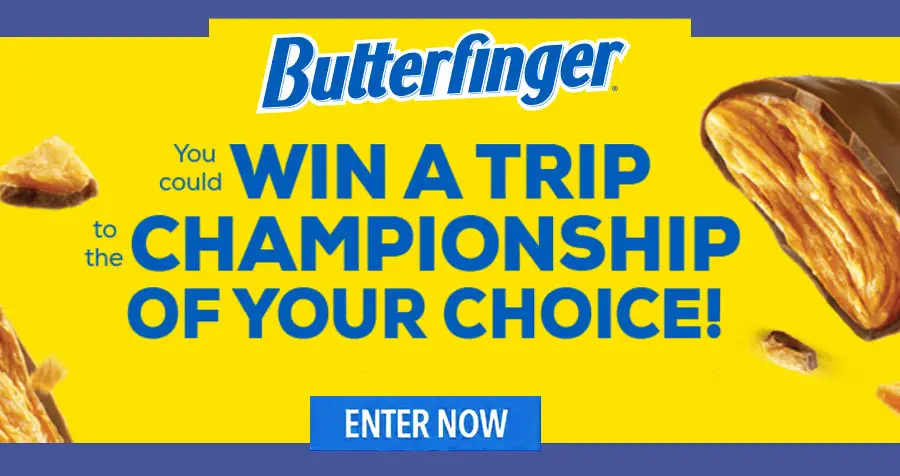Butterfinger, Baby Ruth and CRUNCH Partner with Fanatics to give one Lucky Fan an Ultimate Sports Championship Experience. Those participating in the promotion will also be entered to win the ultimate sports championship, a grand prize that would allow a trip to any sports championship of the winner's choosing – from wintertime fun at the big game, to courtside basketball seats, or even a game in baseball's most anticipated series.