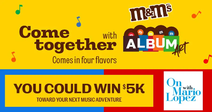 In honor of M&M's new #AlbumArt packs On with Mario Lopez is about to hook someone up with $5,000 CASH to help pay for your next music adventure!
