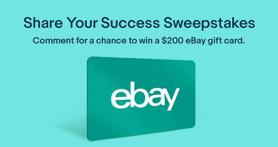 Announcing the eBay Share Your Success Sweepstakes! Over the next 2 weeks, share your tips for success with your seller community for chances to win a $200 eBay Gift Card. To kick it off, tell us what you do after the sale to help make sure your buyer comes back for more.