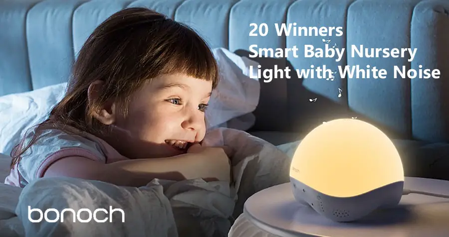 Enter the Bonoch Smart Baby Nursery Light Giveaway for your chance to win a nursery lamp for new parents & a sleeping companion for your little one. The remote control and alarm function allows you to train a healthy schedule for your kids. There will be 20 lucky winners.