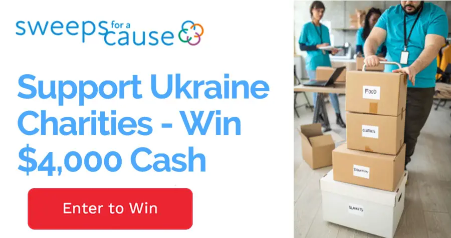 Join Giving Forward in helping Ukraine and its people through this crisis. For some folks, a sweeps is great motivation to donate or donate more. Enter for a chance to win $4,000! Plus, the nonprofits below split $1,000 if you win -- A Win-Win.