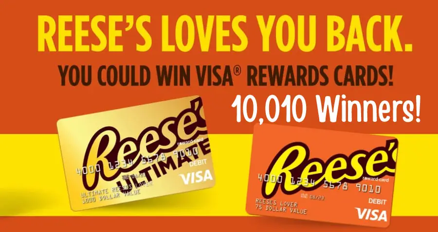 Reese’s Loves You Back Consumer Instant Win Game (10,010 Prizes)