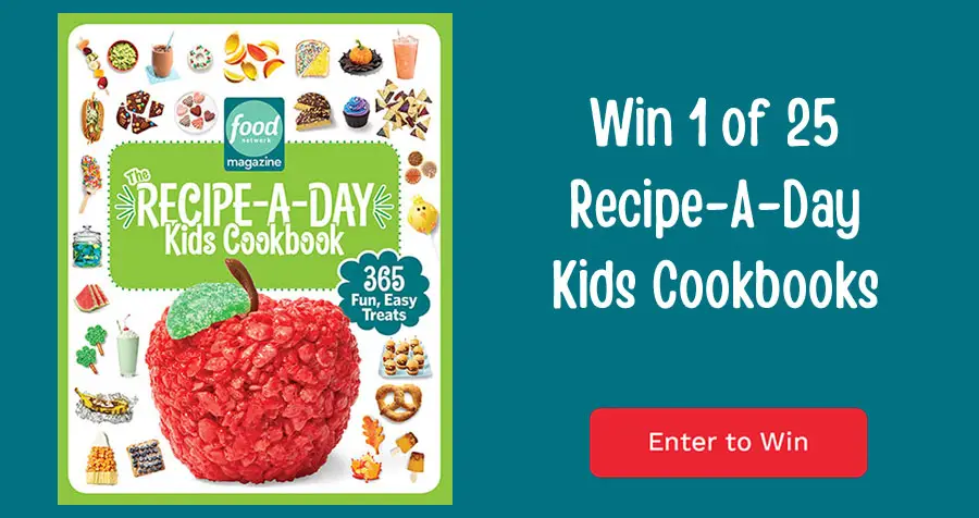 25 Winners! Enter for a chance to win our new Recipe-A-Day Kids Cookbook. It's packed with more than 365 recipes--one for every day of the year! Make every day special with an easy and exciting recipe, whether it's the first day of school, a big birthday, or just a lazy Sunday.