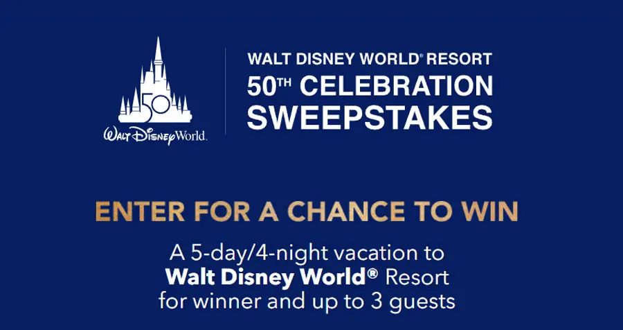 Walt Disney World Resort 50th Anniversary Sweepstakes