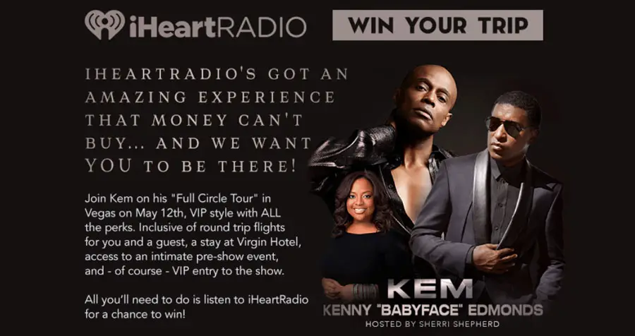 iHeartRadio's Full Circle VIP Experience with Kem in Vegas Text Sweepstakes