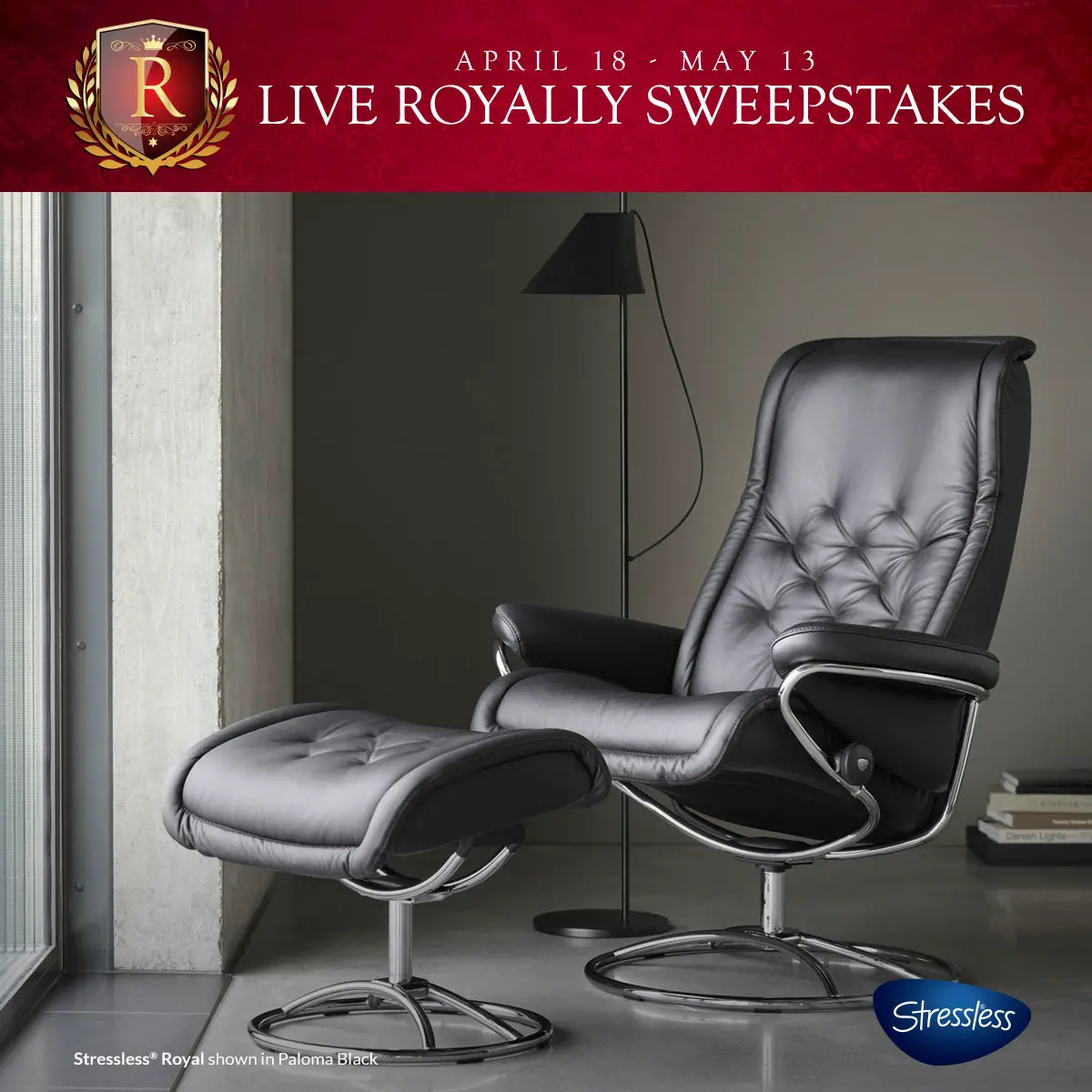 The new Stressless® Royal recliner with the iconic Original base is here, and you could win one for your own home. To enter, comment or upload a photo on this post about which chair you would like to replace using #LiveRoyally or #StresslessSweepstakes.