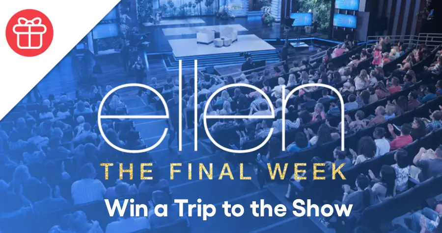 After 19 seasons, Ellen is saying goodbye to her talk show – and YOU could be there in person to see it happen! Enter for a chance for you and a friend to win tickets, hotel, and airfare to one show during the last week of tapings!