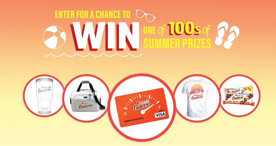 Kinder Bueno Summer Gets Bueno Sweepstakes (208 Prizes)