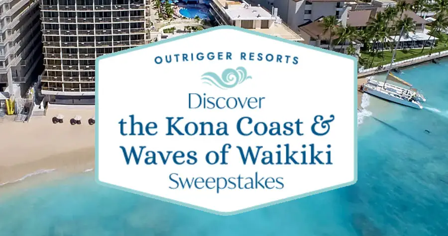 Enter the Discover the Kona Coast & Waves of Waikiki Sweepstakes for a chance to win a fabulous vacation package to Hawaii with Outrigger Hotels and Resorts!