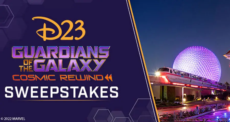 Enter for a chance to win a Grand Prize of a 4-night vacation for up to four people to Walt Disney World Resort®. You could be blasting off on Guardians of the Galaxy: Cosmic Rewind, an all-new next-generation coaster, inspired by the awesome movies-only at EPCOT®!
