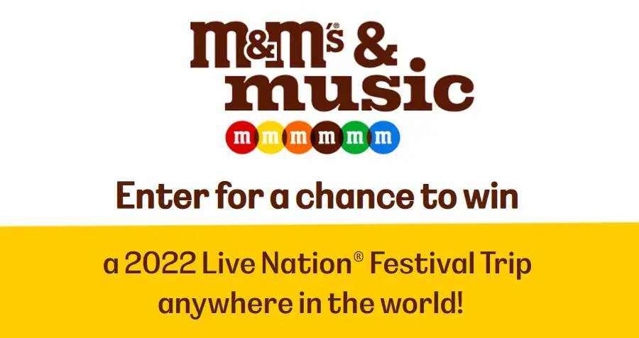 M&M’s & Music Live Nation Trip Sweepstakes