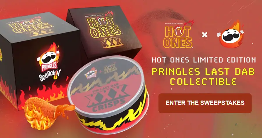 Pringles Hot Ones Show Us Your Hotness Sweepstakes (400 Winners)
