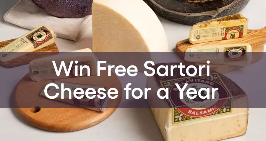 Sartori Win Free Cheese for A Year Sweepstakes (3 Winners)