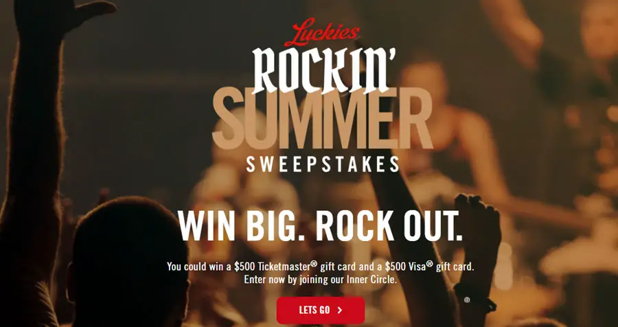 You could win a $500 Ticketmaster gift card and a $500 Visa gift card so you can rock out this summer in style. Enter now by joining the Lucky Strike Inner Circle.