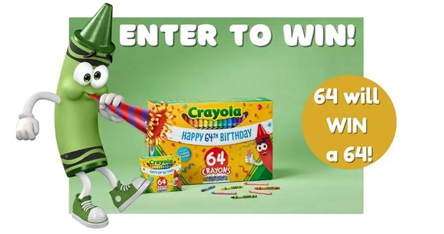 Crayola 64 Will Win 64 Sweepstakes (Weekly Winners)