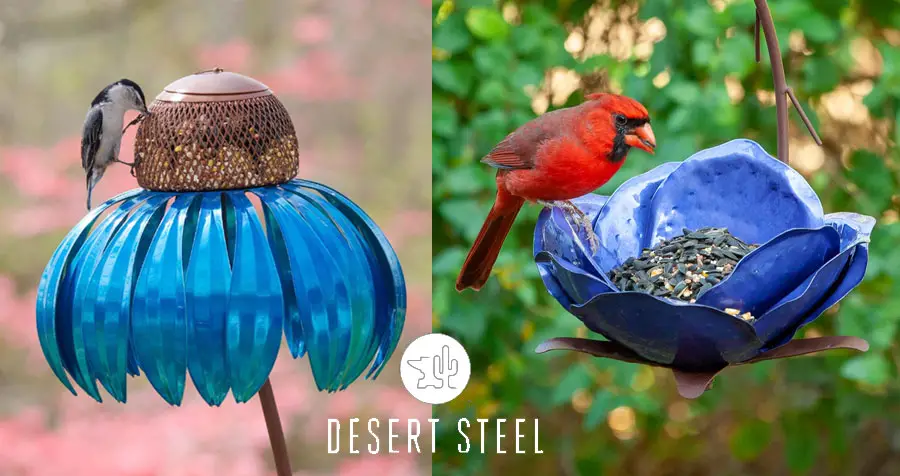 Three winners each get one Desert Steel Bird feeder including the Fuchsia, White magnolia or Purple prince. Each valued at $50!  Desert Steel Bird feeders are squirrel proofing when you add cayenne pepper/chili powder to seed. Birds can't taste it and squirrels hate it.