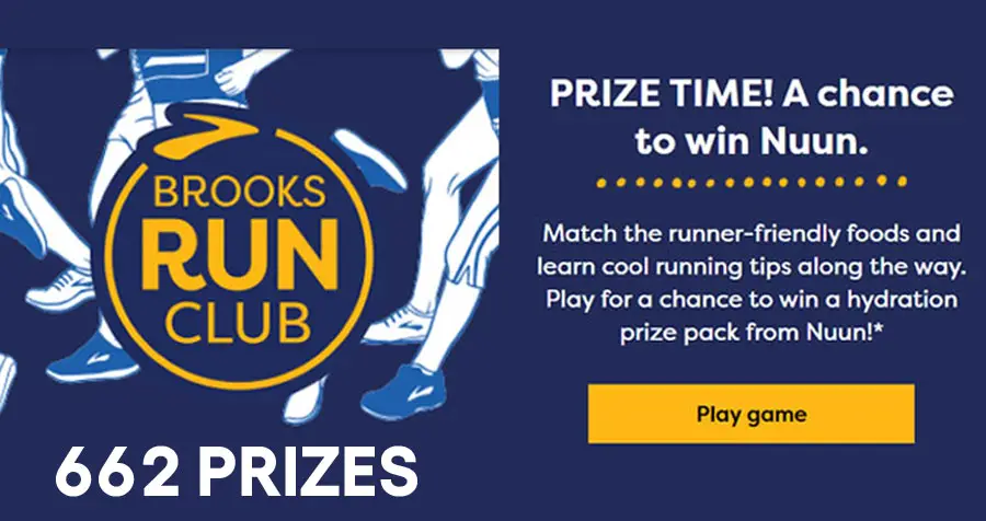 Brooks Run Club Memory Match Instant Win Game (662 Prizes)