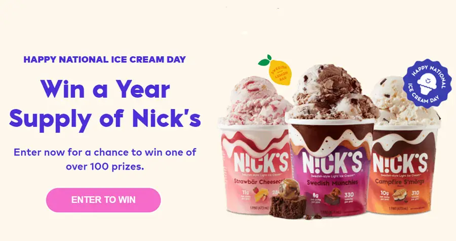 N!CK’S National Ice Cream Day Giveaway
