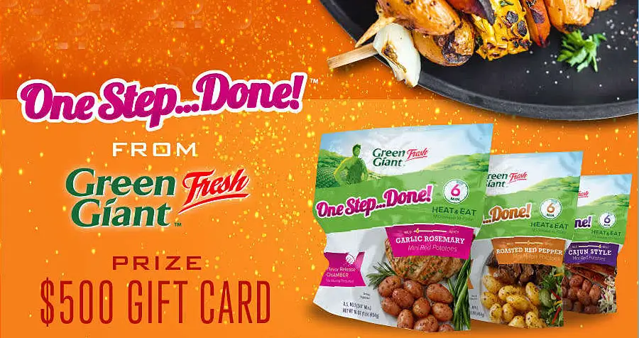 Enter the Farm Star Living Grilling and Chilling with Green Giant Fresh Sweepstakes daily for your chance to win $500 in cash! Enter the Grilling & Chilling this July for your chance to win and learn more about our One Step...Done!™ Potatoes! Enter on the Farm Star Living