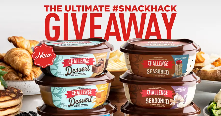 Challenge Snack Spreads Giveaway (100 Winners Per Day)
