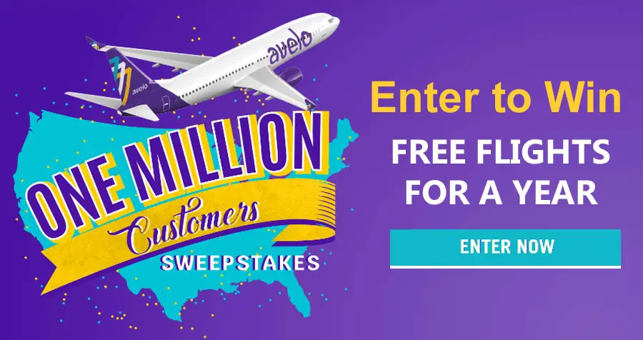 Enter for your chance to win FREE flights for a year from Avelo Airlines.