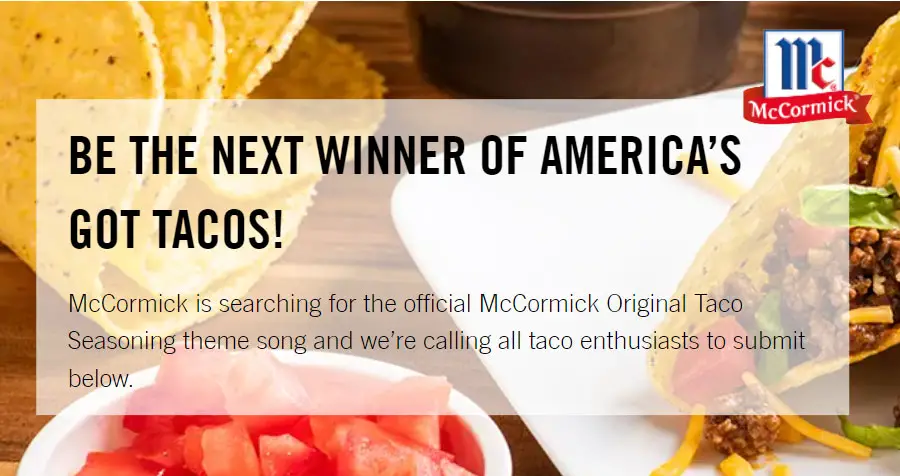 McCormick America’s Got Tacos $50,000 Contest