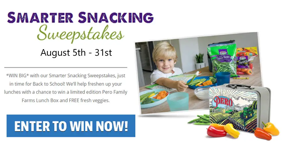 Pero Family Farms Smarter Snacking Sweepstakes (Weekly Winners)