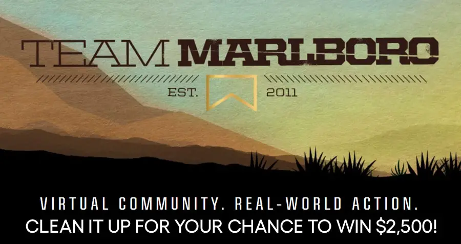 Enter the Team Marlboro Green Project Sweepstakes for a chance to win $2,500 and make your cleanup project idea real. Submit a project idea to enter. A minimum of 10 words is required. Entries will NOT be judged