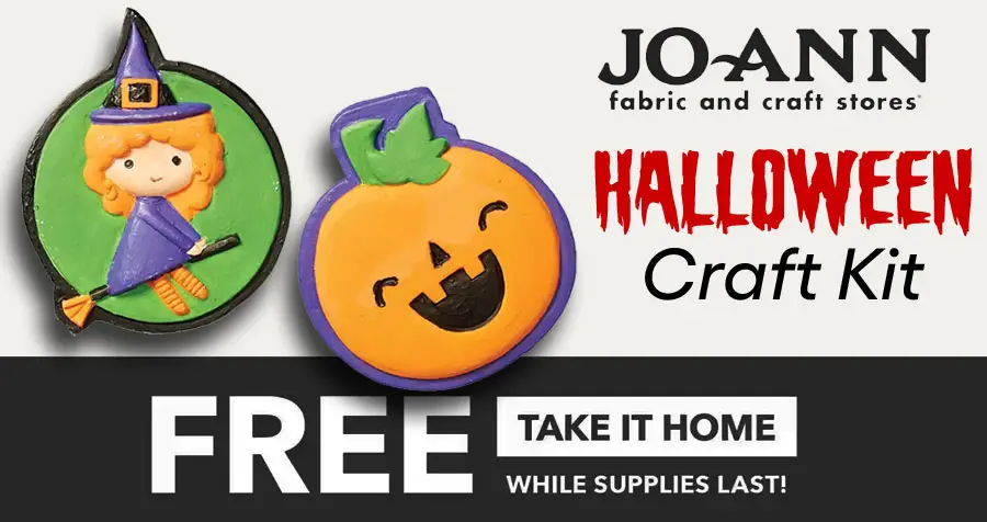 Get your FREE Halloween Magnets Kit at JOANN Stores on October 1st (only)! It's time to dDecorate for Halloween and JOANN stores want to help. Supplies are limited and may vary by store.