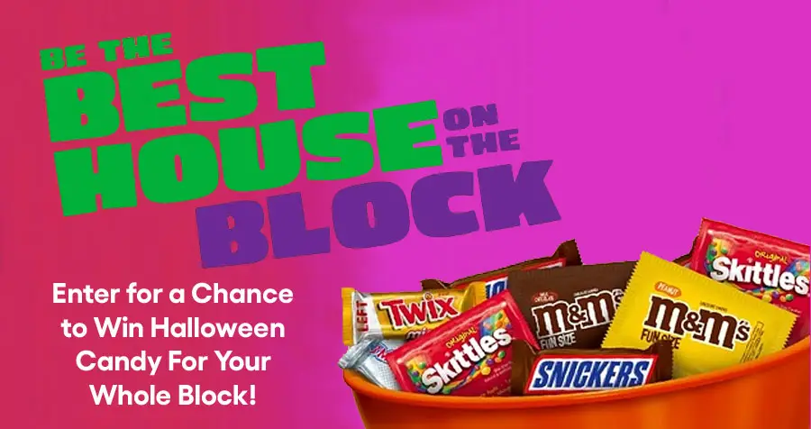 Mars Wrigley Win Candy For Your Whole Block Halloween Sweepstakes