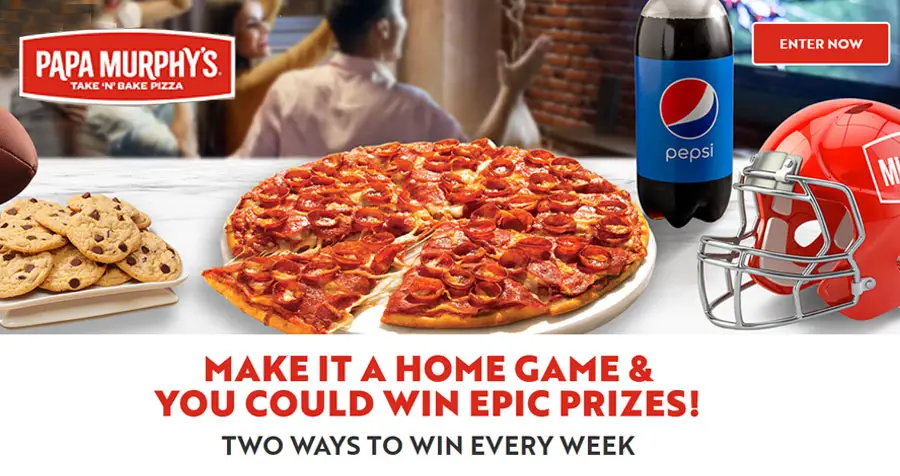 Enter the Pap Murphy's Tailbaking sweepstakes for your chance to win tickets to see your favorite team - Spin the wheel to instantly score Papa Murphy's coupons or Fanatics digital gift cards!