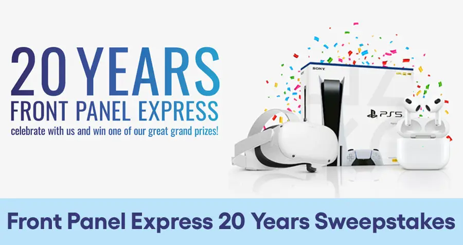 Front Panel Express 20 Years Sweepstakes