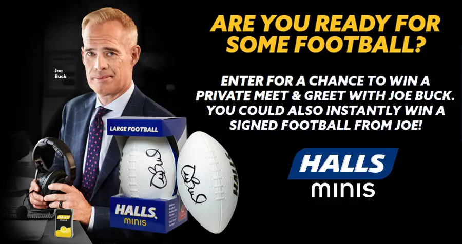 Halls Minis With Joe Buck Instant Win Game (101 Prizes)